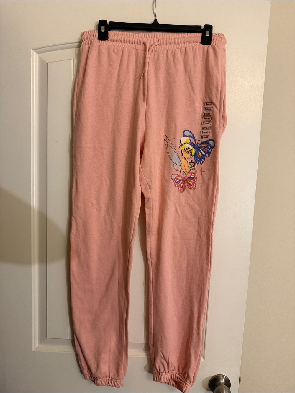 Disney Pink Tinker Bell Butterfly Joggers